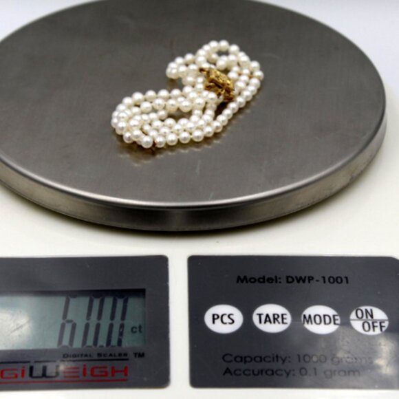 14K Three Strand Pearl Bracelet - Picture 11 of 11